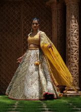 Green Chanderi LehengaIMG_9442 copy